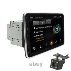 10.1in Rotatable 2DIN Car Radio Stereo MP5 Player GPS SAT NAV Bluetooth+Camera
