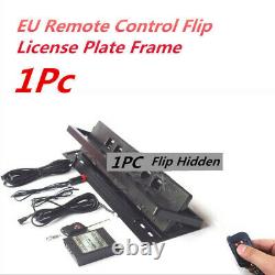 12V EU Standard Remote Control Flip Retractable Car SUV License Plate Frame 1Pcs
