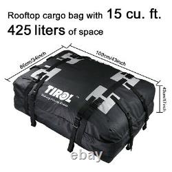 15 cubic feet Car Rooftop Cargo Bag SUV Luggage Travel Storage Bag Accessories