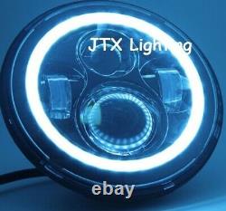 1pr 7 JTX LED Headlights BLUE Ford Cortina Mk1 Mk2 Escort Lights