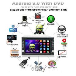 2DIN 6.2 Car Stereo Sat Nav GPS DVD Player Mirror Link USB Radio Wifi 4G/3G