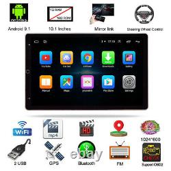 2Din 10.1in Android 9.0 Car Stereo Radio GPS NAVI WiFi FM Bluetooth Player 1+16G