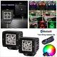 2x 3cube Pods Led Working Lamps Bt Rgb Halo Angel Eyes Chasing Kit+wire Harness