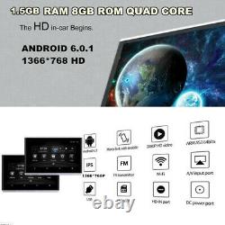 2X10.1 Quad-Core Car Touch Screen Headrest Monitors HD Android 6.0 BT HDMI FM
