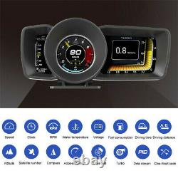 3.5in Digital Triple Screen Car OBD2+GPS Speedometer Head-Up Display Multi Gauge