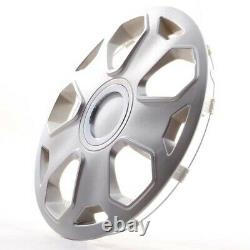 4 Hub Caps 13 Inch Wheel Trims Covers Opal Lux silber mit Chromring for Citroen