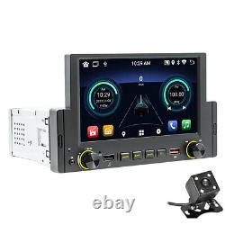 6.2IN Car Stereo Radio CarPlay Android Auto 1 DIN Bluetooth FM MP5 WithRear Camera