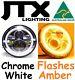 7 Jtx Chrome Headlights White Ford Cortina Mk1 Mk2 Escort Flashes Amber