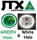 7 Led Headlights Green And White Ford Cortina Mk1 Mk2 Escort Lights