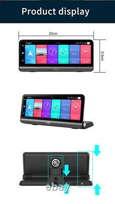 8 HD Android 8.1 Car Dash Cam 4G WiFi ADAS Dual Lens DVR Camera GPS Navgation