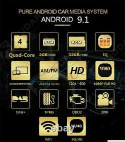9Single Din Adjustable Android 9.1 GPS Wifi 3G 4G BT DAB 32GB+2GB OBD Quad Core