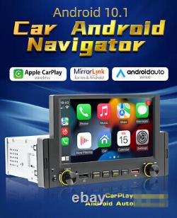 Android 10.1 1DIN Car GPS NAV Radio Dash Cam Bluetooth Player With 12 LED Camera