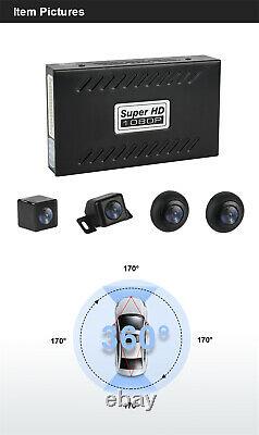 Car 360° Seamless Panoramic Monitoring System 4 Waterproof Cameras+Shock Sensor