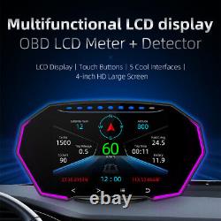 Car HUD Head Up Display OBD2 GPS Digital Odometer Speedometer Water Temp Monitor