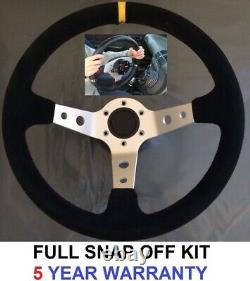 Dished Snap Off Steering Wheel And Boss Kit Fit Mazda Escort Cortina Mk1 Mk2