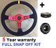 Dished Snap Off Steering Wheel And Boss Kit Fit Mazda Escort Cortina Mk1 Mk2 Red