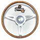 Ford Cortina Mk1 14 Wood Rim Polished Alloy Horn Steering Wheel & Boss Kit