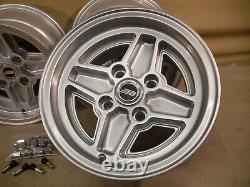 Ford Escort Capri Cortina 7x13 Alloy Wheel Set Jbw Rs4 Spoke Style Silver 13x7