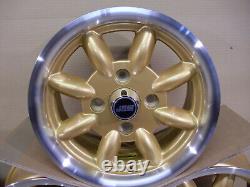 Ford Escort Cortina Capri 6x13 Alloy Wheel Set Jbw Minilight Style 13x6 Gold