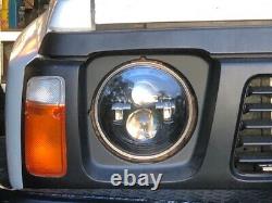 JTX 7 LED Headlights Blacked Out Halo Ford Cortina Mk1 Mk2 Escort RS2000