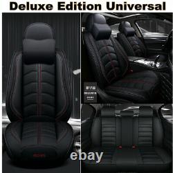 Luxury PU Leather Four Seasons Full Car Seat Cover Cushion Pad Set withHeadrests