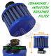 Oil Mini Breather Air Filter Fuel Crankcase Engine Car Blue Ford 1