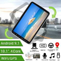 Rotatable 10.1in Android 9.1 Car Radio Stereo Player GPS WiFi 32G +Rear Camera