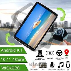 Single Din 10in Android 9.1 Car Stereo Radio GPS Navi WIFI FM MP5 Player Camera