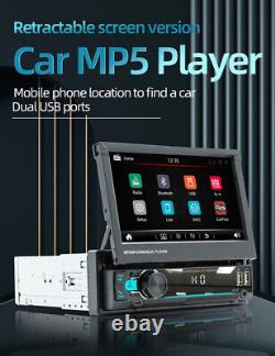 Single Din Car MP5 Stereo Player Touch Screen USB Bluetooth Mirror Link Radio