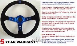 Suede Deep Dish Steering Wheel And Boss Kit Hub Fit Mazda Escort Cortina Mk1 Mk2