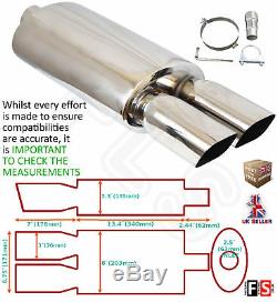 UNIVERSAL PERFORMANCE STAINLESS STEEL EXHAUST BACKBOX YFX-0704-Ford 1