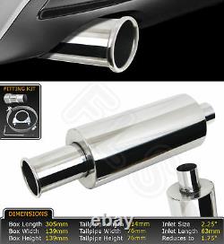 Universal Performance Free Flow Stainless Exhaust Backbox Lmr-046-3-frd1