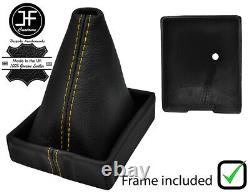 Yellow Stitch Leather Gear Gaiter +plastic Frame Fits Ford Cortina Mk2 1600e Gt