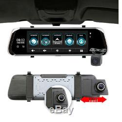 10inch 4g Voiture Rétroviseur Dvr Caméra Double Lentille Android 5.1 Dash Cam Recorder