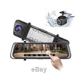 10inch 4g Voiture Rétroviseur Dvr Caméra Double Lentille Android 5.1 Dash Cam Recorder