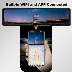 12 pouces 3 Len WiFi GPS Voiture DVR Dash Cam HD Rétroviseur Caméra Enregistreur Vidéo