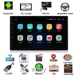 1din 10.1in Android 9.1 Voiture Stéréo Radio Gps Navigation Fm Wifi Bluetooth Player