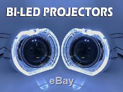 2 X 3 Complet Bi-led Retrofit Projecteurs Suaire Objectif Halo Comme Xenon Hid Blanc