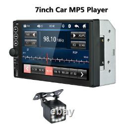 2din 7 Pouces De Voiture Radio Bluetooth Lecteur Mp5 Aux Usb Fm Touch Écran + Caméra Dynamique
