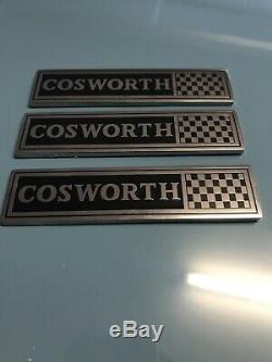 3 Badges Cosworth Métal Ford Escort Sierra Cortina