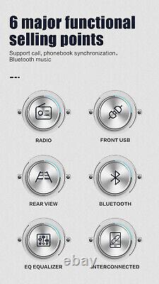 5in 1 Din Voiture Mp5 Lecteur Fm Stéréo Radio Miroir Usb Lien Bluetooth Écran Tactile