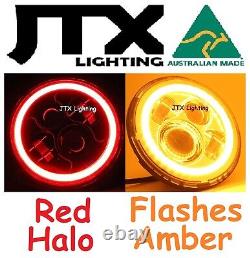 7 Jtx Phares Led Red Flash Amber Ford Cortina Mk1 Mk2 Escort