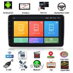 9 1-din Android 9.0 Voiture Mp5 Player Touch Screen Stereo Radio Gps Wifi 1 + 16 Go