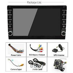 Android 8.1 9in 1din Bluetooth Gps Wifi Voiture Fm Radio Stereo Lecteur Mp5 +rear Cam