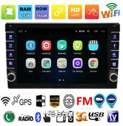 Android 8.1 9in 1din Voiture Wifi Radio Stereo Gps Navi Bluetooth Mp5 Avec Caméra 4led