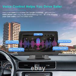 Autoradio de voiture 7 pouces sans fil avec Apple Carplay, Android Auto, écran tactile portable, Bluetooth et FM
