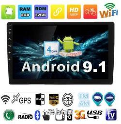 Double 2din 9 Android 9.1 Voiture Stereo Radio Mp5 Player Ram 2 Go Rom 32 Go Gps Wifi