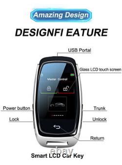 LCD Touch Screen Smart Key Pour La Fenêtre D'arrêt De Démarrage D'entrée Sans Clé À Distance