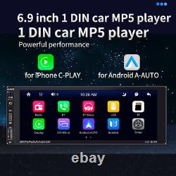 Lecteur MP5 Radio de voiture stéréo écran tactile IPS Bluetooth mains-libres 6.9 pouces 1 DIN