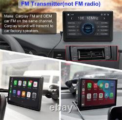 Lecteur MP5 de voiture 7 pouces avec écran tactile filaire et sans fil, Bluetooth, vidéo et Carplay